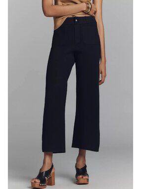 Maeve Colette Sweater Knit High-Rise Wide-Leg Cropped Pants XL